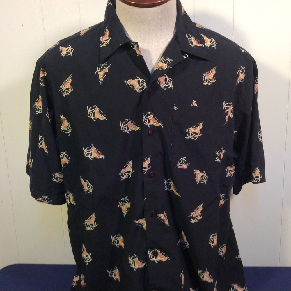 Cutter & Buck Mens Hawaiian Shirt Size Large
